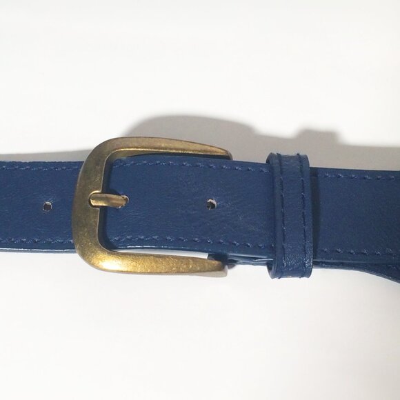 FLORAL navy leather elastic belt - Picture 7 of 8